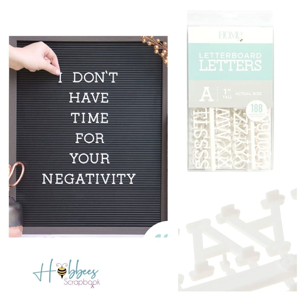 White 1&quot; Letters / Letras Blancas Para Tablero Accesorios DCWV