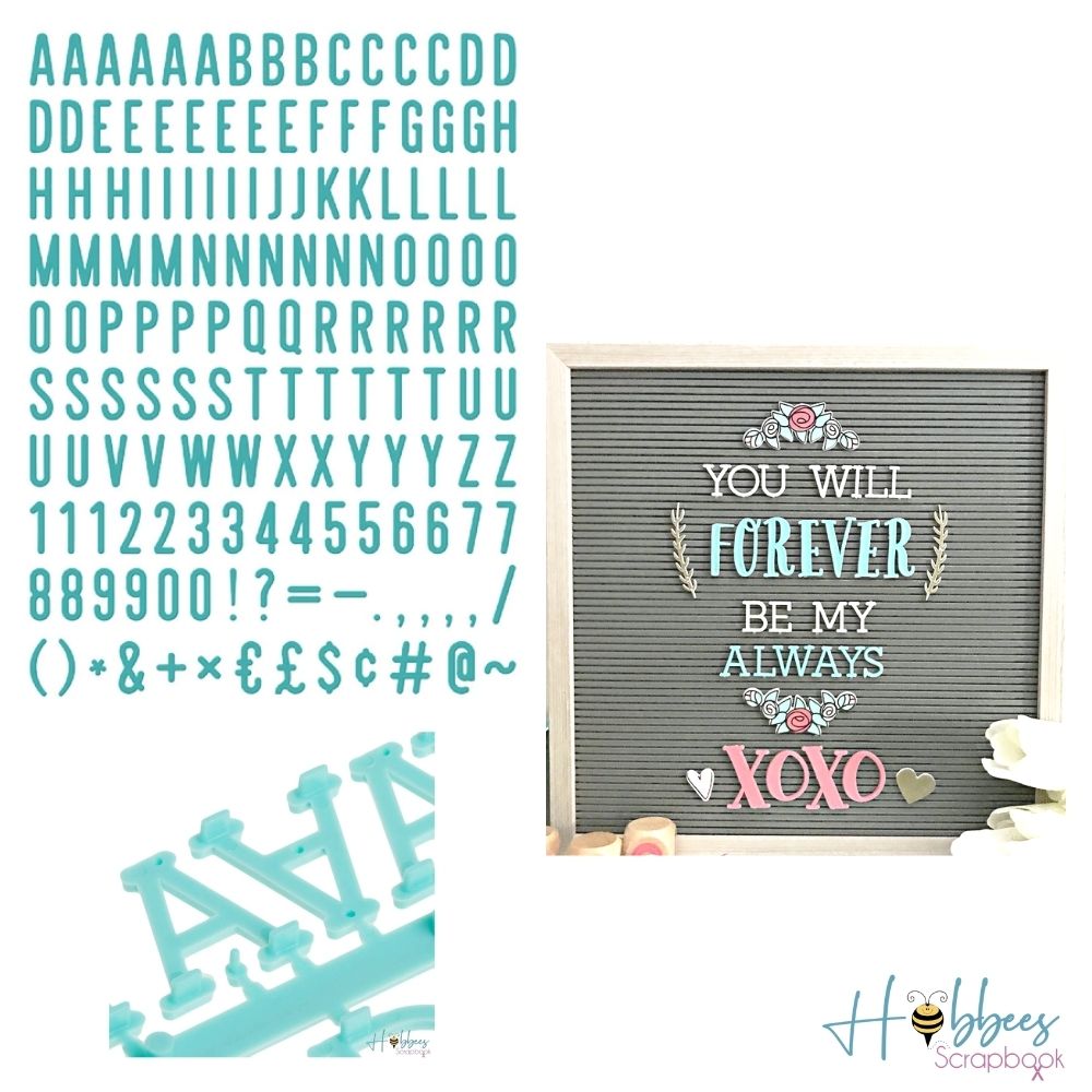 Teal 1&quot; Letters / Letras Turquesa Para Tablero Accesorios DCWV