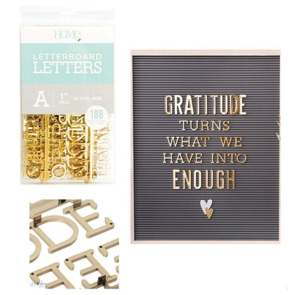 Gold 1&quot; Letters / Letras Oro Para Tablero Accesorios DCWV