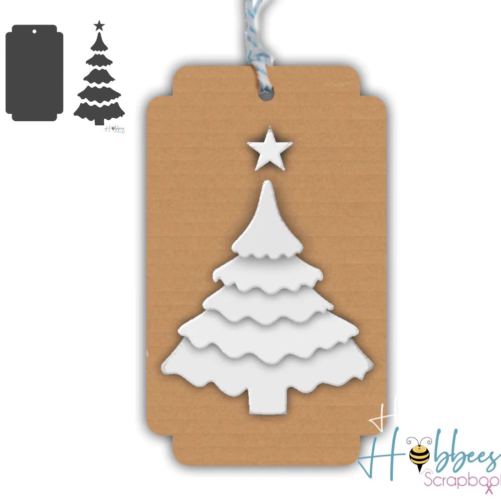 Christmas Tree Tag / Suajes de Etiqueta y Arbol Navideño Dados de Corte / Suajes / Troqueles Couture Creations