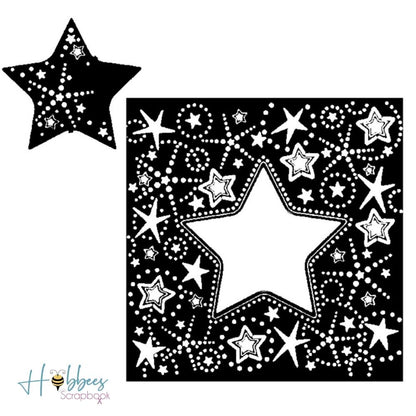 Suaje de Corte Para Hacer Fondos Grandes de Estrellas / Starry Night Dados de Corte / Suajes / Troqueles Crafter&