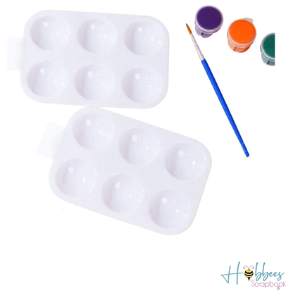 White Plastic Palette / Paleta Blanca Para Pintura Herramientas Cousin