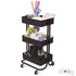 Metal Rolling Utility Cart: Black / Carrito con Ruedas Negro Almacenamiento y Organización Darice