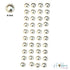 Bling Stickers White Pearl 8mm / Piedritas Decorativas Autoadhesivas Blanco Perla Adornos / Embellishments Darice