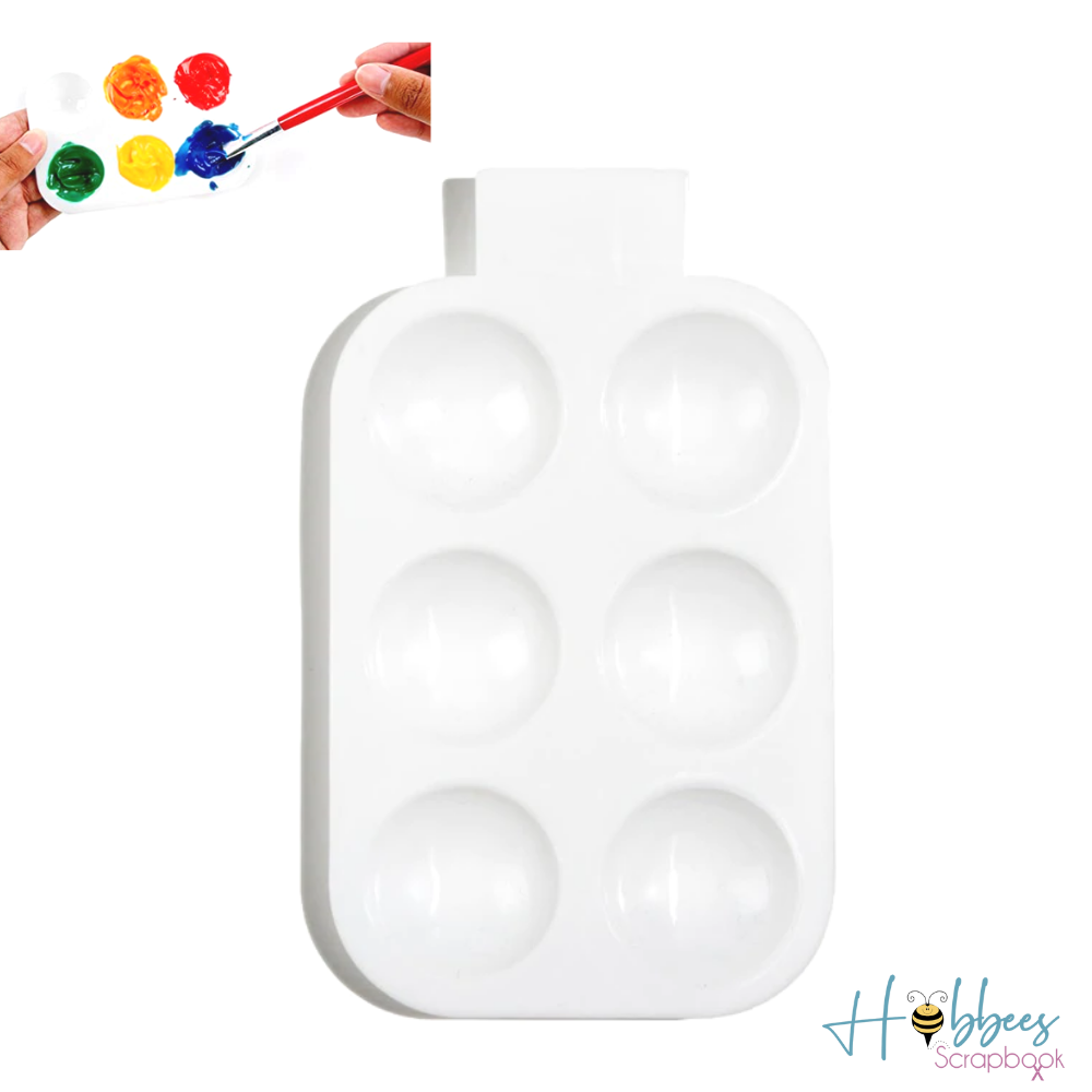 White Plastic Palette / Paleta Blanca Para Pintura Herramientas Cousin