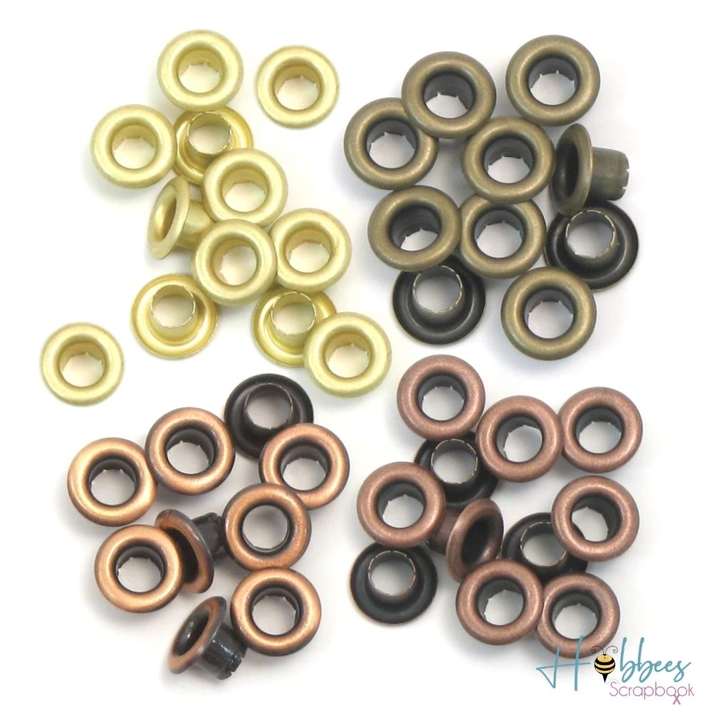 Standard Eyelets Warm Metal / Ojillos Metálicos Adornos / Embellishments We R Memory Keepers