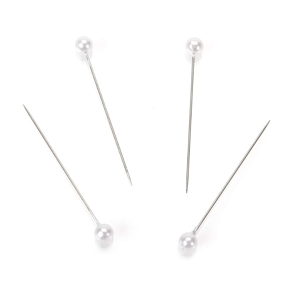 Floral Pins / Alfileres con Cabeza de Perla 5 cm Descontinuado Darice