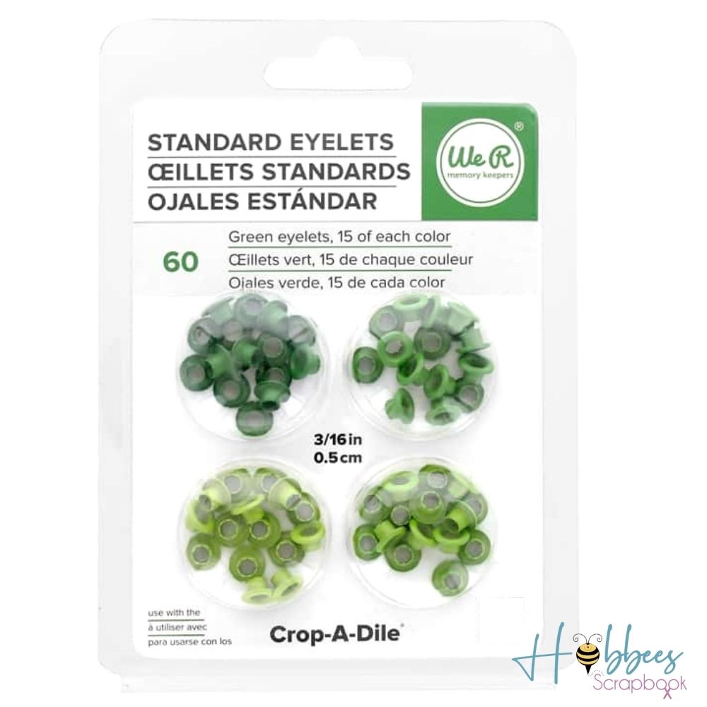 Standard Eyelets Green / Ojillos Estándar Verdes Eyelets, Ojilos We R Memory Keepers