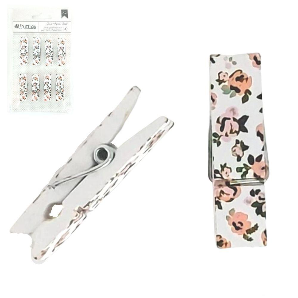 Screenprinted Clothespin / Pinza Mediana Decorativa Adornos / Embellishments American Crafts