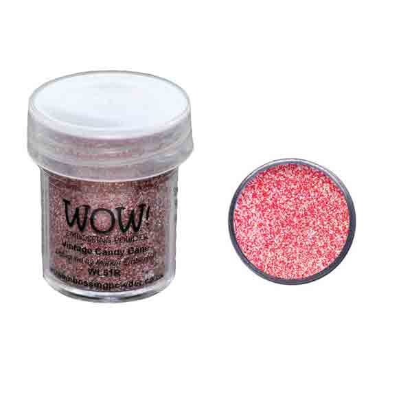 Vintage Candy Cane Embossing Powder / Polvo de Embossing Dulce Antigüo Descontinuado Wow!