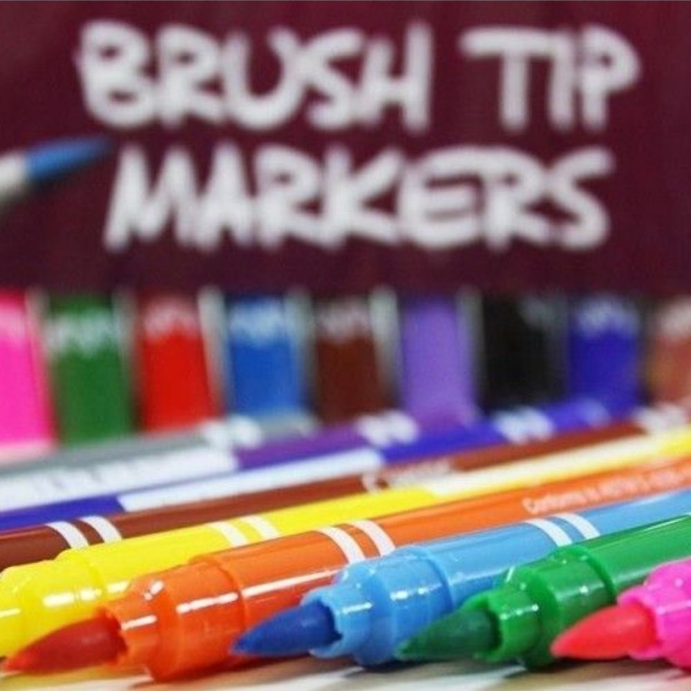 20 Classic Brush Tips Markers / 20 Marcadores Clásicos Colores y Plumones Sargent Art