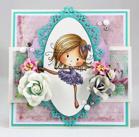 Cling Mounted Rubber Stamps Dancing Queen / Sello Cling Reina del Baile Descontinuado LDRS Creative