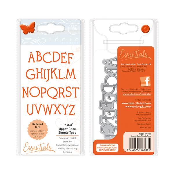 Postal Type Upper Case Die Set / Suaje de Abecedario Mayúsculas Descontinuado Tonic Studios