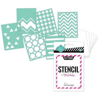Stencil Minis Patterns / Plantillas Mini 12 pz. Descontinuado Heidi Swapp