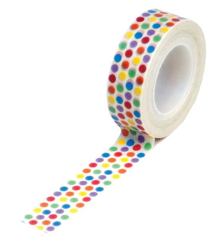 Washi Trendy Tape Dots Rainbow / Cinta Adhesiva Descontinuado Queen&amp;Co