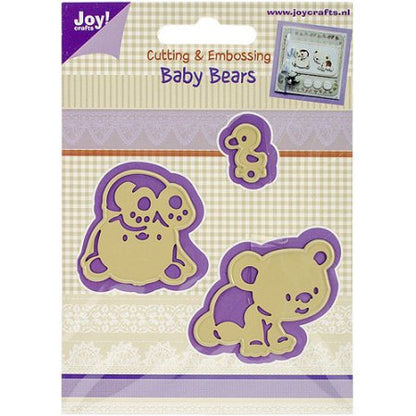 Cut &amp; Emboss Die Baby Bears / Osos Bebé Descontinuado Joy Crafts