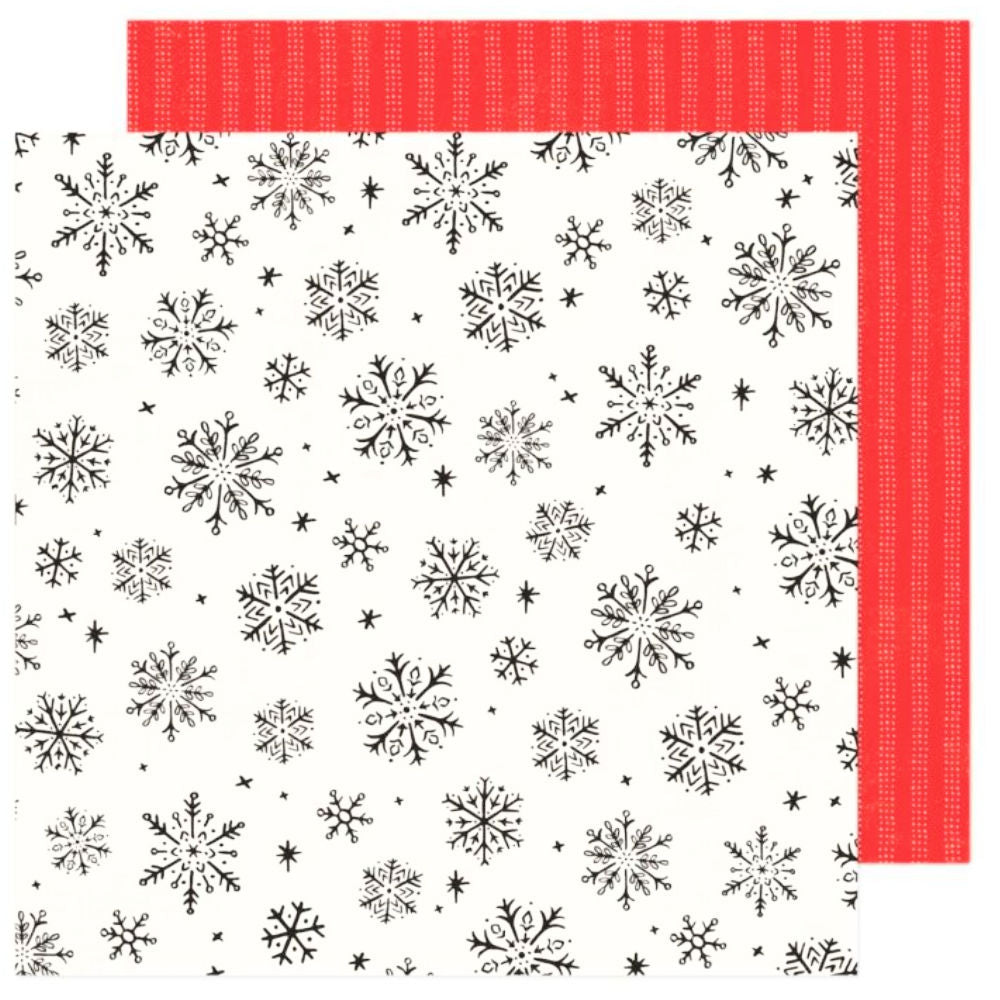 Sweet December Patterned Paper / Papel Estampado Doble Cara Papel, Hojas Sueltas Crate Paper