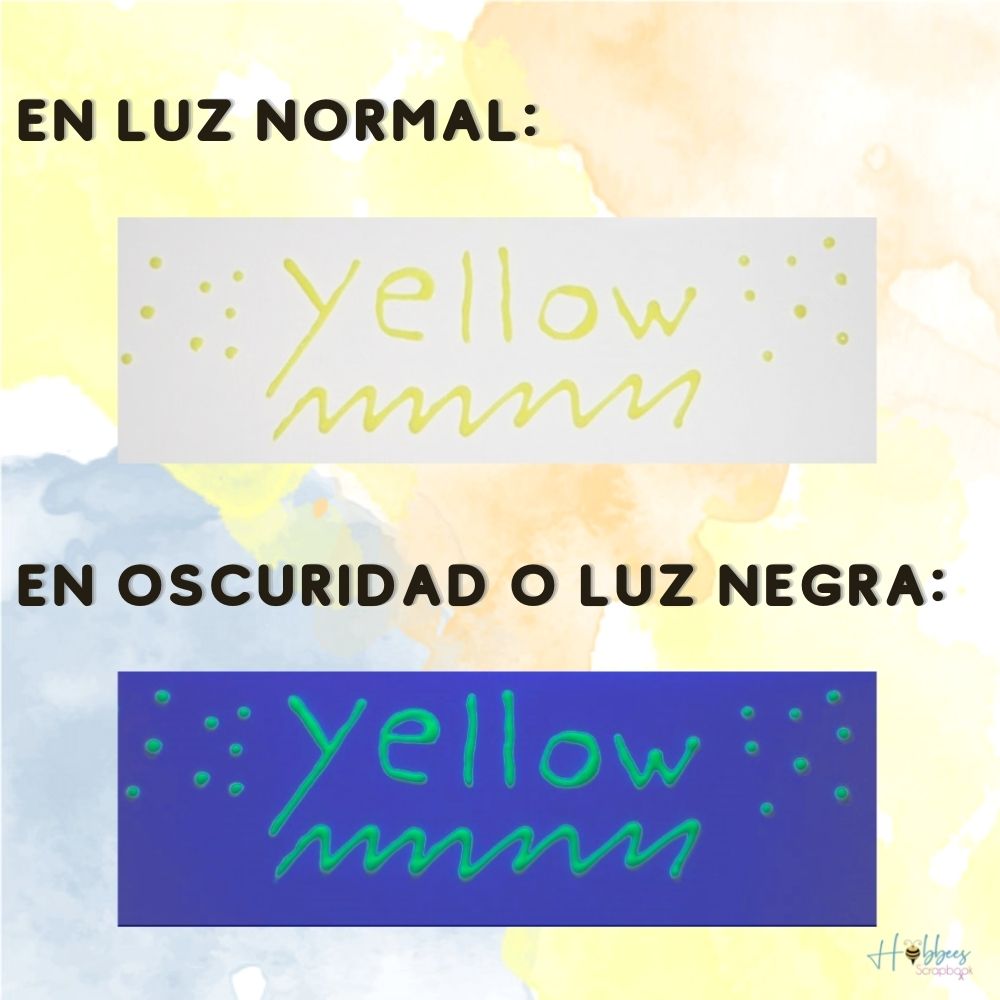 Dimensional Fabric Paint Glow in the Dark Yellow / Pintura para Tela que Brilla en la Oscuridad Pintura para Tela Tulip