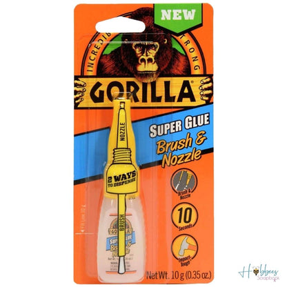 Gorilla Super Glue Brush &amp; Nozzle / Súper Pegamento Secado Rápido DESCONTINUADO The Gorilla Glue