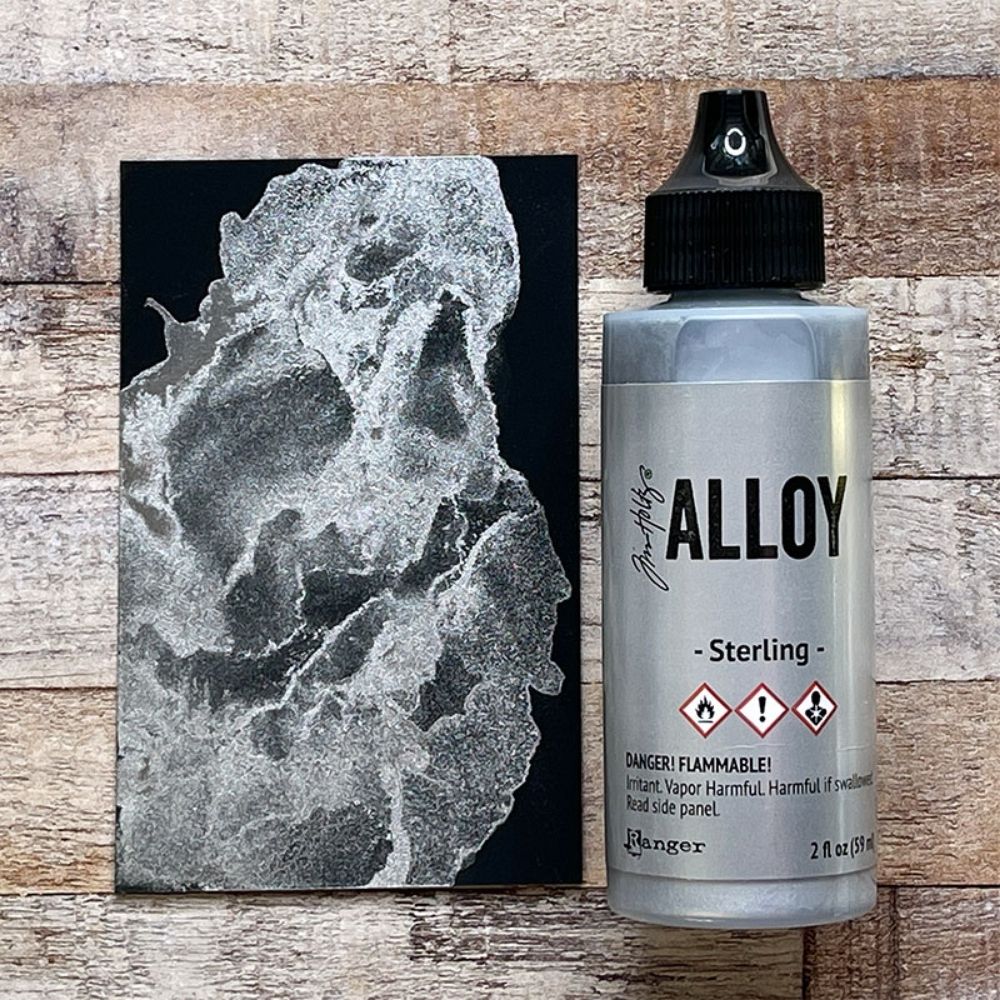 Tim Holtz Alloy Sterling 2 fl oz / Tinta al Alcohol Metálica Tintas al Alcohol Ranger