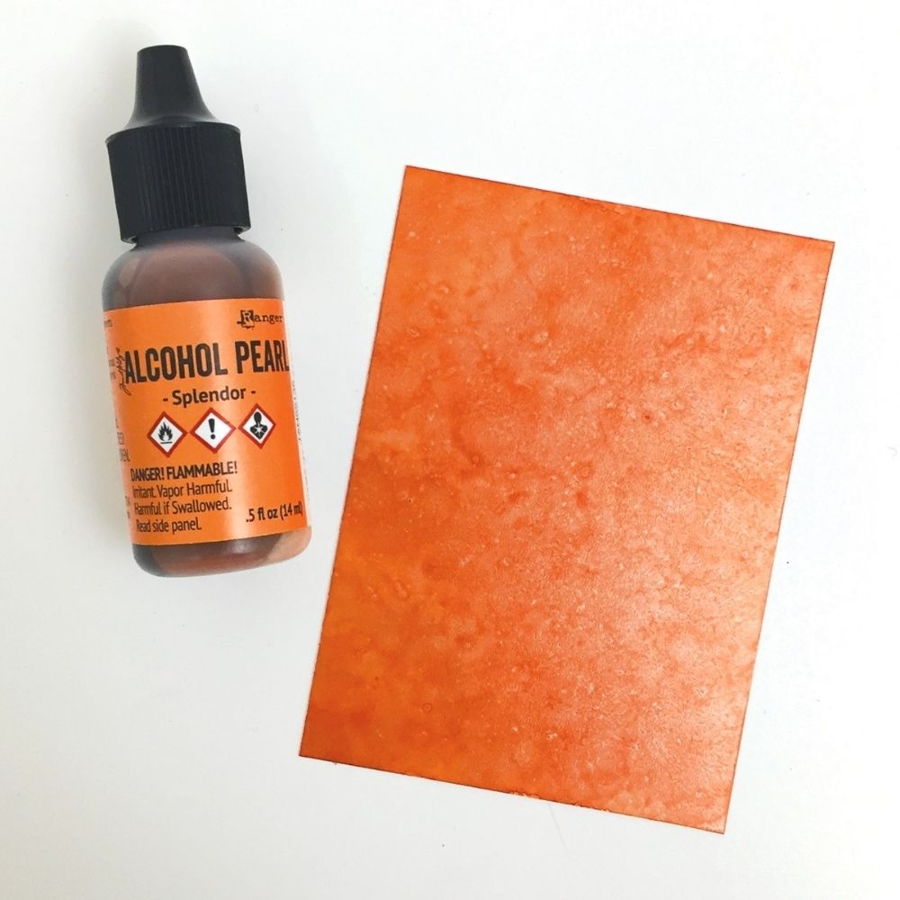 Tim Holtz Alcohol Pearls Splendor / Tinta al Alcohol Aperlada Naranja Tintas al Alcohol Ranger