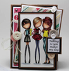 Cling Mounted Rubber Stamps Girl&#39;s Night Out / Sello Cling Noche de Chicas