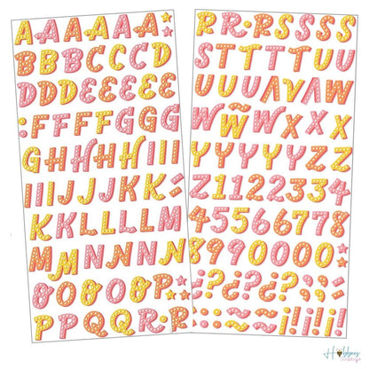 Fantastico Thickers Stickers / Estampas Gruesas de Alfabeto Stickers American Crafts