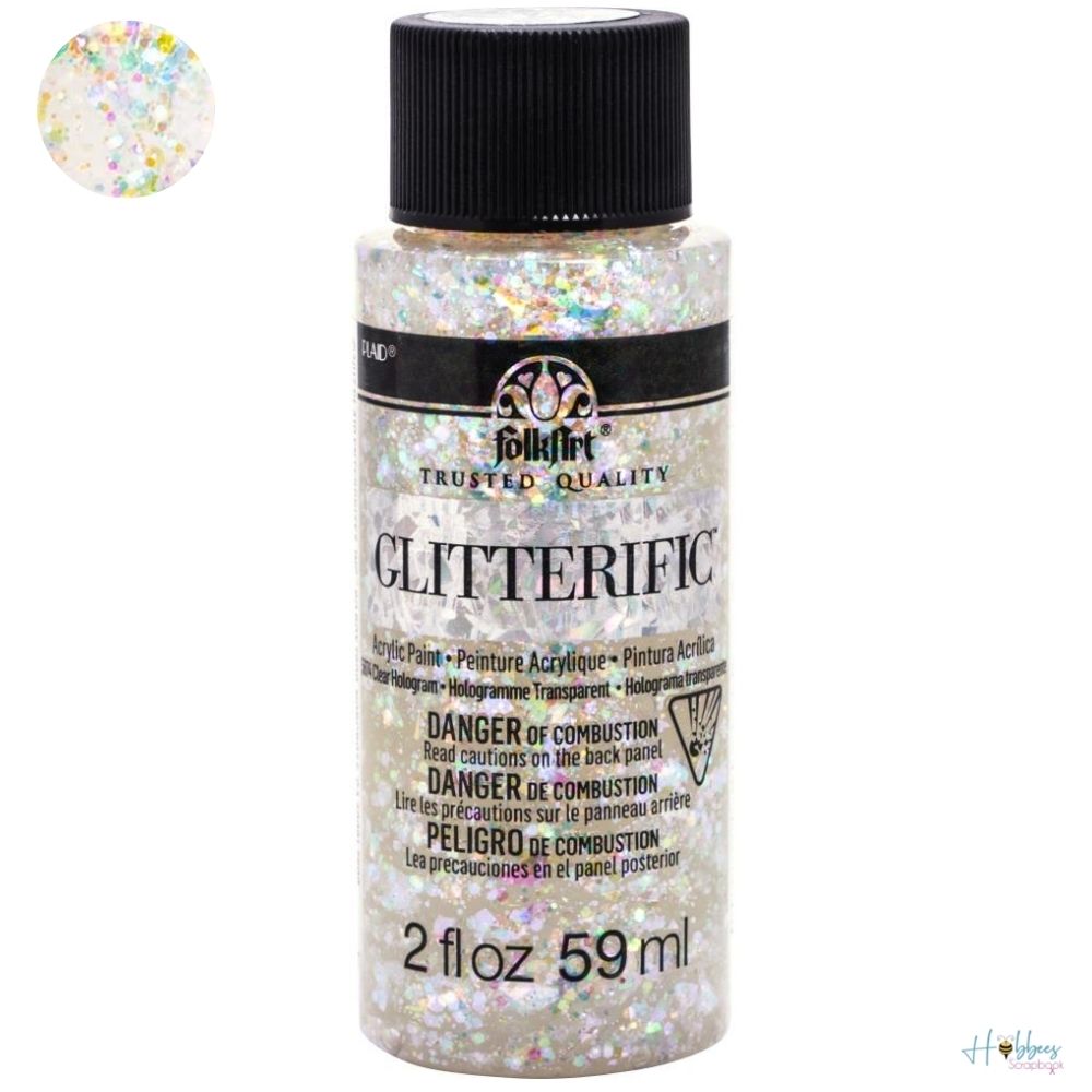 FolkArt Glitterific Paint Hologram / Pintura Acrílica con Glitter Acrìlicos Plaid