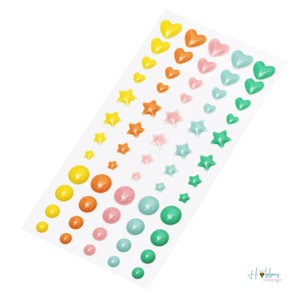 Fantastico Enamel Shapes Stickers / Estampas en 3D Decorativas Stickers American Crafts