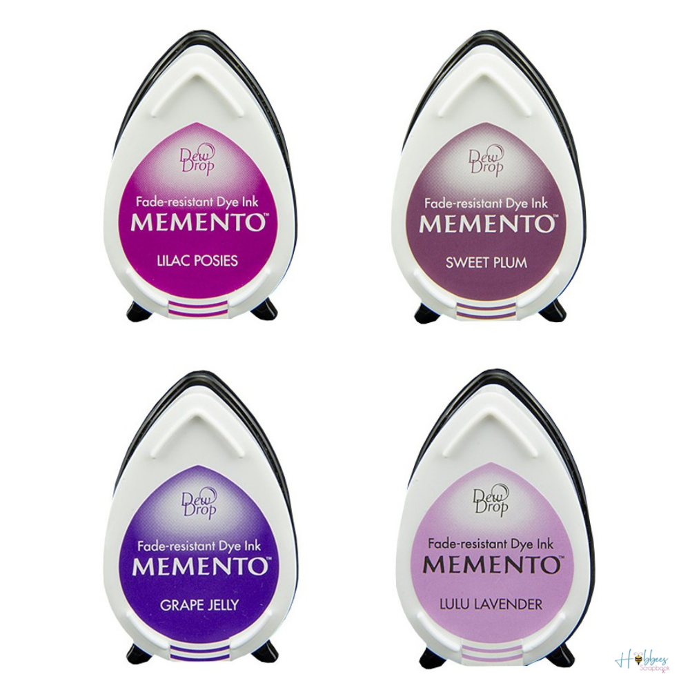 Memento Dew Drop Dye Ink Pads Juicy Purple / Set de 4 Tintas Morados