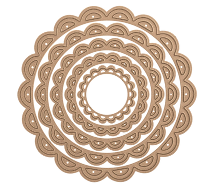 Lacey Circles Dies and Emboss / Suaje y Realce Circulo con Encaje Descontinuado Spellbinders