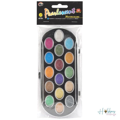 Pearlescent Watercolor Paint Cakes / 16 Acuarelas Aperladas Acuarela Niji