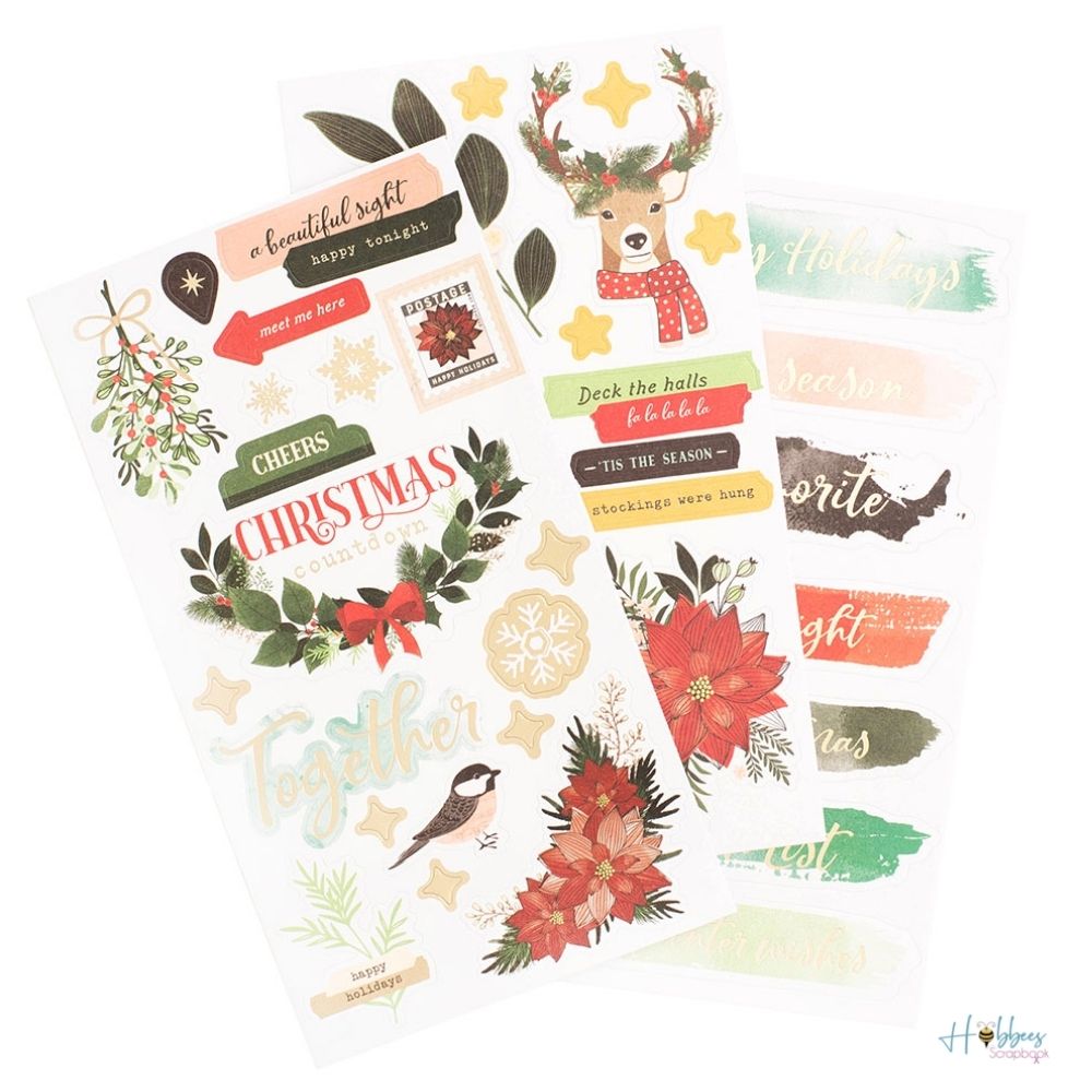 Warm Wishes Stickers / Estampas de Navidad Stickers American Crafts