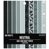 Neutral Craft Paper 6x6 in / 100 Hojas de Papel Grises