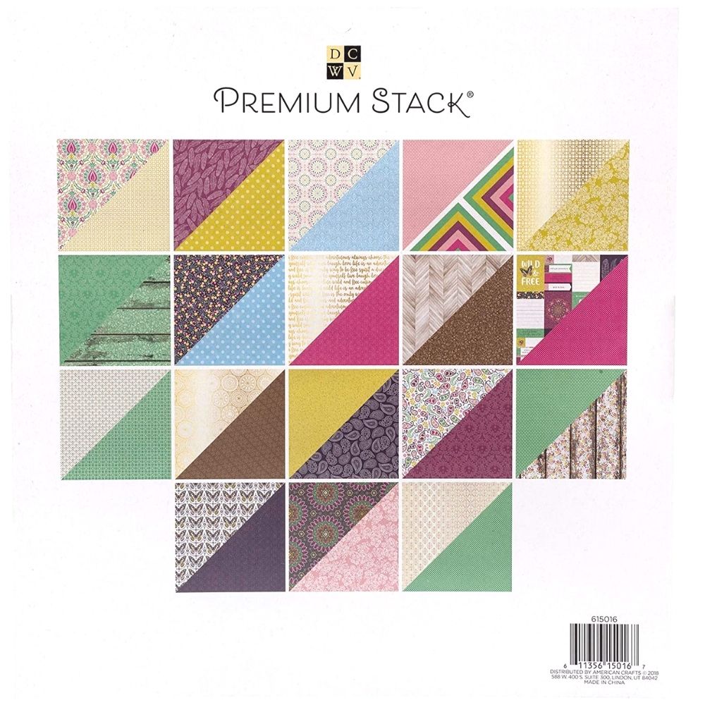 Wild &amp; Free Paper Stack 12&quot; / Block de Papel Estampado Papel DCWV