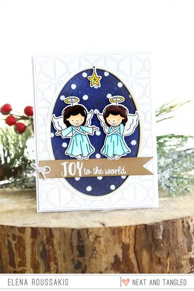 Clear Stamps Angel Wings with Dies / Sellos Alas de Angel con Troqueles Dados de Corte / Suajes / Troqueles Neat &amp; Tangled