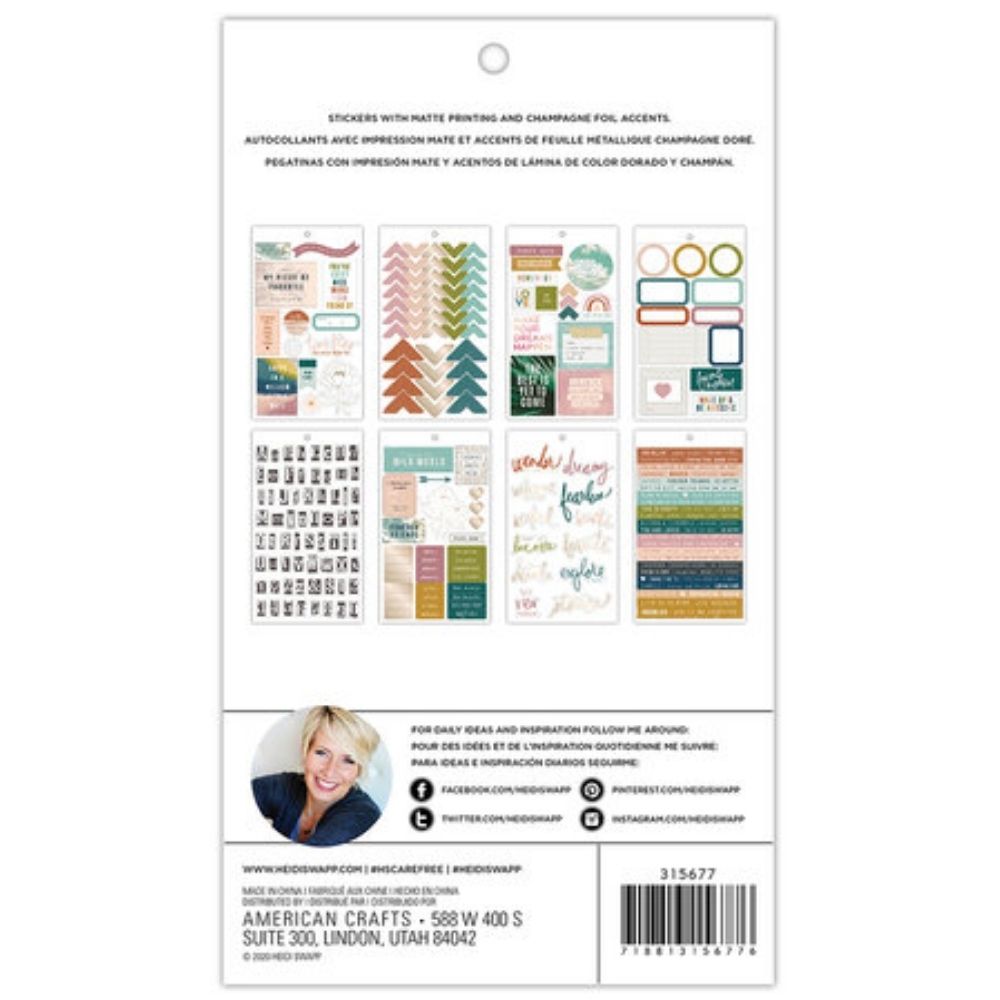 Care Free Stickers / Estampas de Frases Descontinuado American Crafts