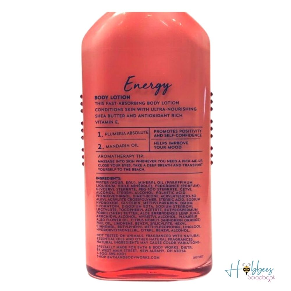 Energy Plumeria Mandarin Body Lotion / Crema Humectante Corporal Beauty Bath &amp; Body Works