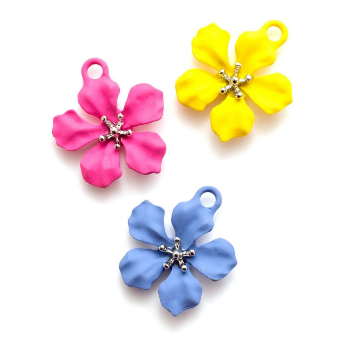 Flower Charms / Dijes de Flores Adornos / Embellishments Pink Paislee