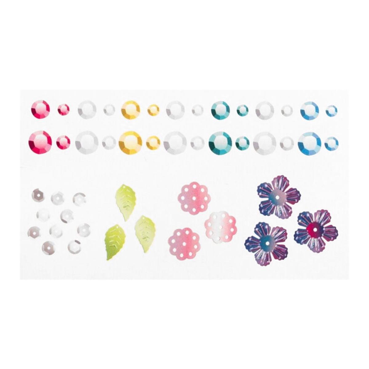 Sequins &amp; Gems Bloom Street / Estampas y Lentejuelas Stickers Pink Paislee