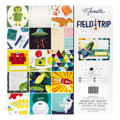 Field Trip Paper Pad / Block de Papel Decorado Niños Descontinuado American Crafts