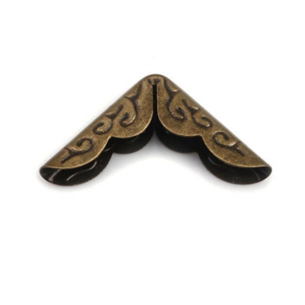 12 Protectores de Esquinas Bronce Antigüo Encuadernacion Hobbees