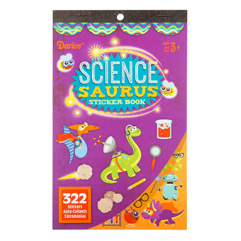 Sticker Book for Kids Science Saurus / Libro con 322 Estampas Dinosaurios Descontinuado Darice