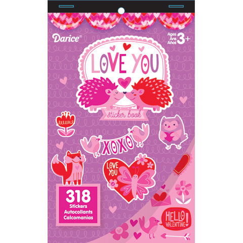 Sticker Book for Kids Love U  / Libro con 318 Estampas de Amor Descontinuado Darice