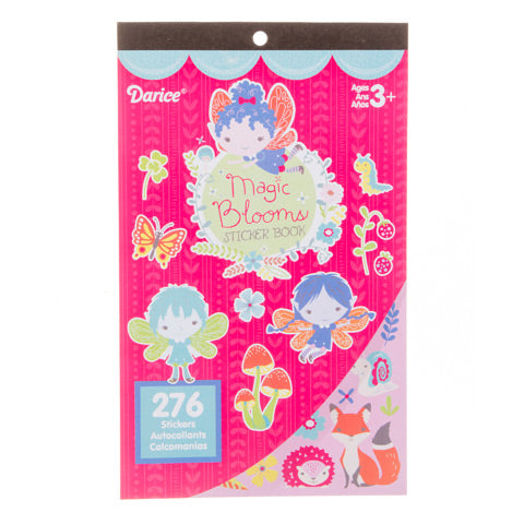 Sticker Book for Kids Magic Blooms / Libro con 276 Estampas Hadas y Flores