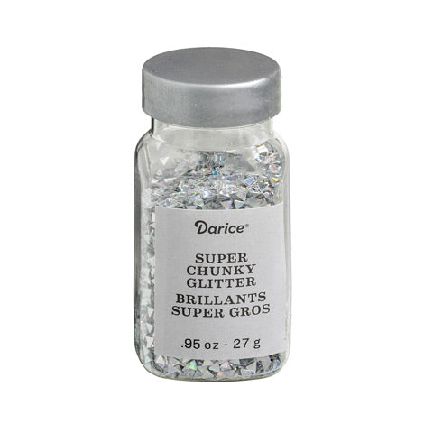 Super Chunky Glitter Silver / Brillos de Cristal Gruesos Plateados Descontinuado Darice