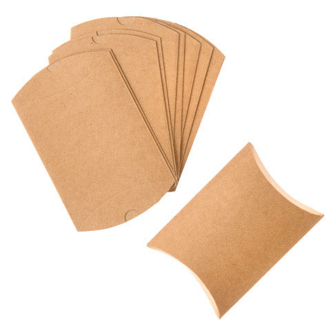 Kraft Pillow Boxes / 10 Cajitas de Almohada Listas Para Armar Cajitas para Armar Darice