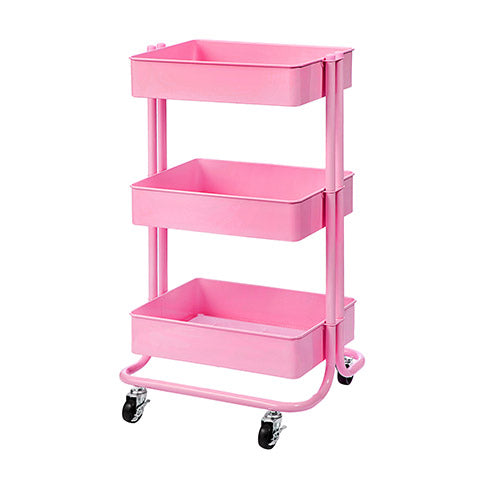 Metal Rolling Utility Cart Hot Pink / Carrito con Ruedas Rosa Intenso Descontinuado Darice
