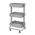 Metal Rolling Utility Cart Gray / Carrito con Ruedas Gris Almacenamiento y Organización Darice