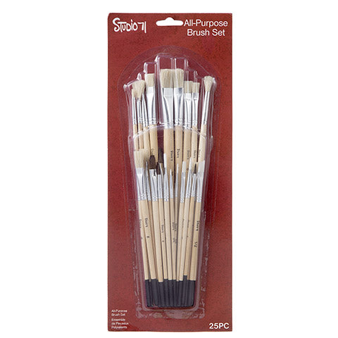 Studio 71 Paintbrush Set / Set de 25 Pinceles Naturales y Sintéticos Descontinuado Darice